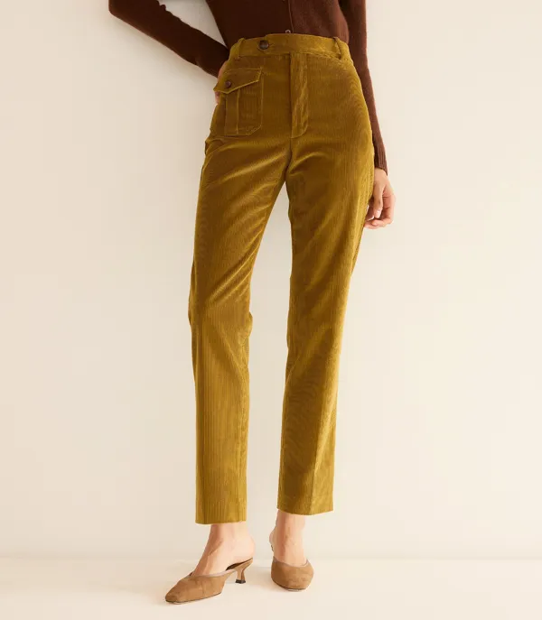 Doen Hartfield corduroy pants, French Olive, product photo